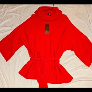 Womens NWT, Victor, size L, red turtleneck sweater